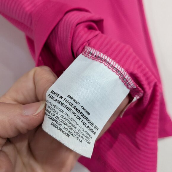 Nike Golf Tour Performance Striped Dri Fit Striped Polo Top Pink Size Small - Picture 4 of 5